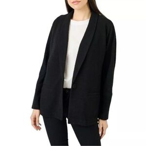 DR2 By Daniel Rainn Shawl Collar Blazer Black Size Medium